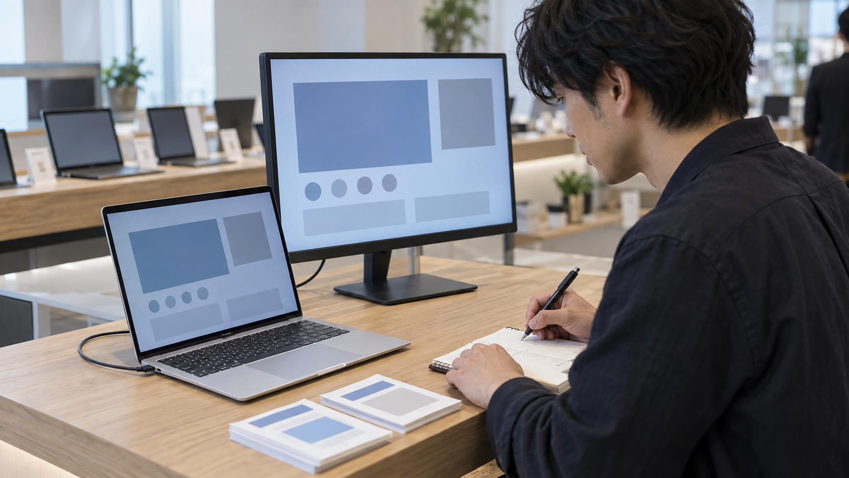 ノートPCの互換性を比較しながら導入を検討する利用者