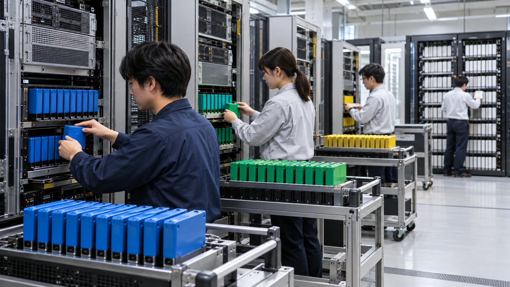 同じファイルオブジェクトを複数のキャッシュ階層で再利用するデータセンター運用のイメージ